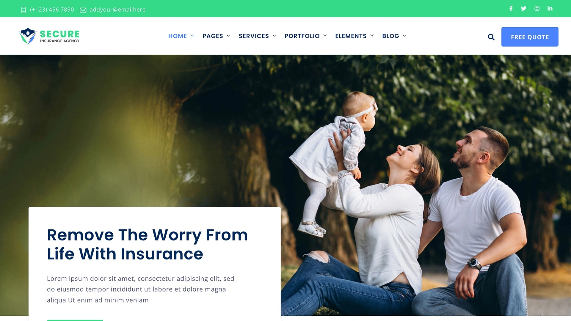 Secure - Insurance Agency HTML Template